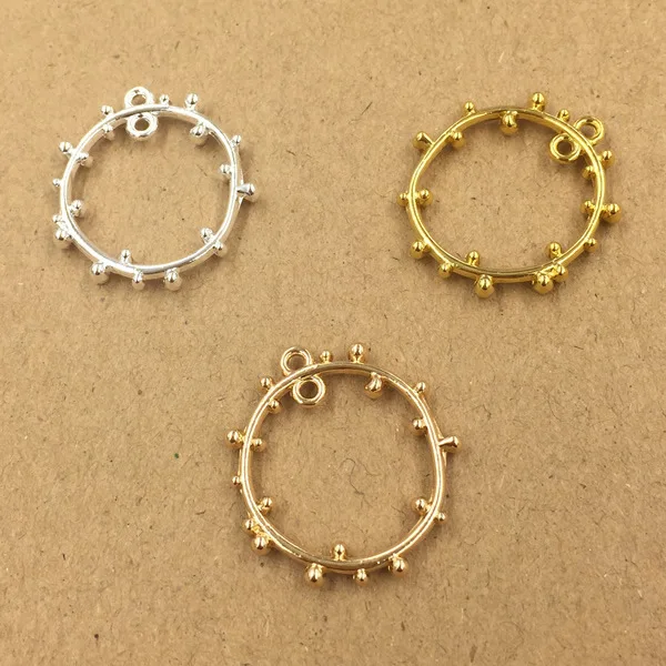 

SEA MEW 100 PCS 27*25mm Fashion Metal Alloy Gold/KC Gold/Silver color Pendants Charm For Jewelry Making