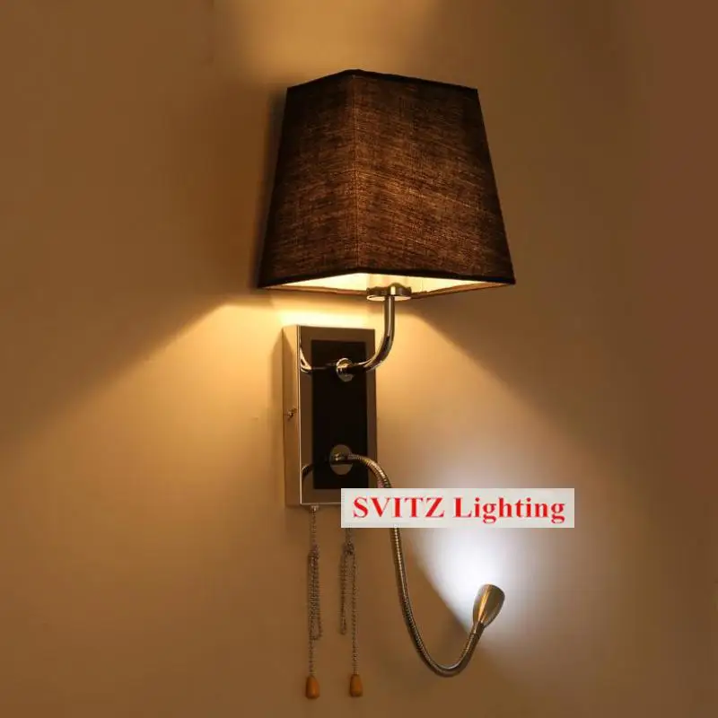 Настенный светильник для чтения со светодиодным точечным светом зеркальный