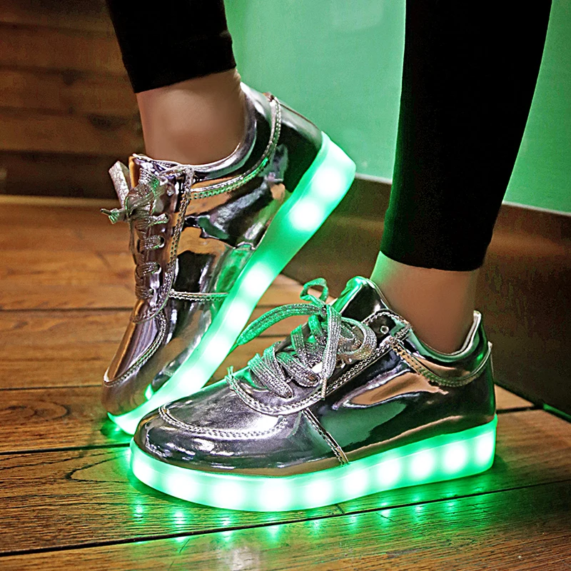 

2018 EUR 30-44 Children's Sneakers glowing Fashion USB Rechargeable Lighted up LED Shoes Kids Luminous Sneakers for Boys & Girls