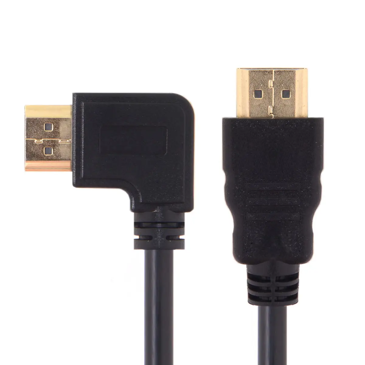 

HDMI-compatible Male to HDMI-compatible Male 90 Degree Right Angled Cable Black Support 1.4 & 3D & Ethernet 50cm