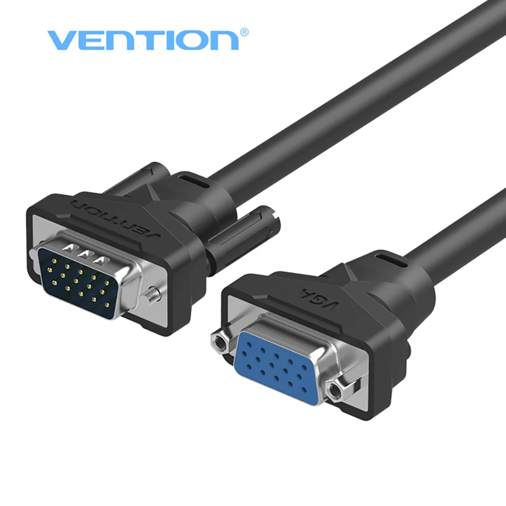 Vention Удлинительный VGA к кабель позолоченный 2 м 3 высокий Премиум черный Кабо папа