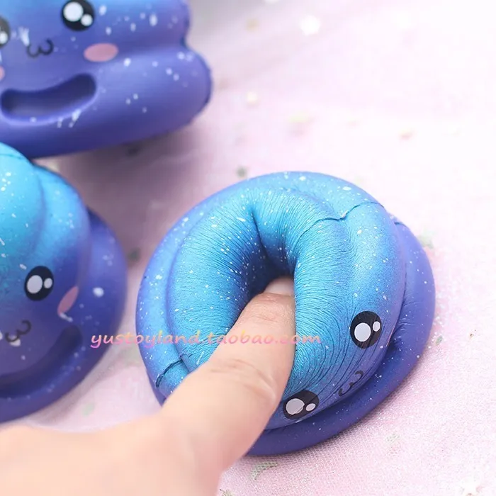 Мини Радужный Poo Emoji Face Squishy Slow Rising милый торт хлеб мягкий Squeeze Kawaii забавные хитрые