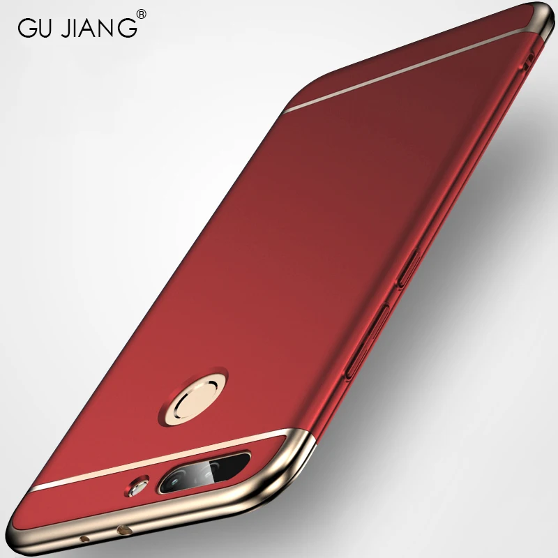 Роскошный чехол GU JIANG 3 в 1 с полным покрытием легкий матовый защитный для Huawei Honor V9