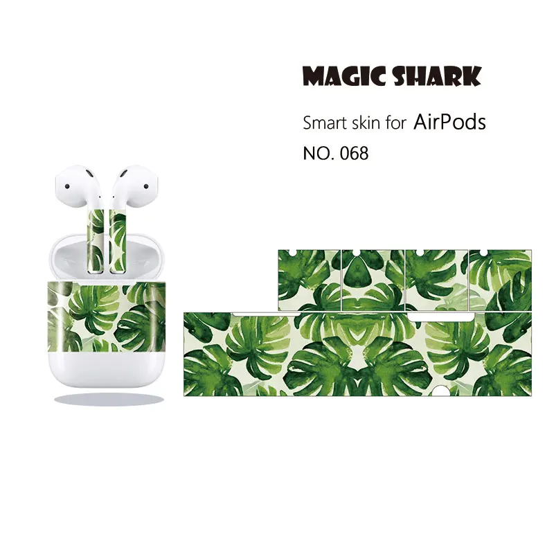 Волшебная Акула простые модные наклейки с листьями и цветами чехол для Apple