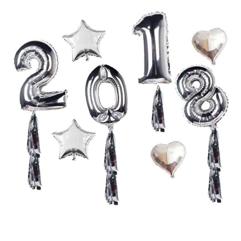 32 дюймовые шары с цифрами детский душ гелиевый воздушный шар покрытый фольгой