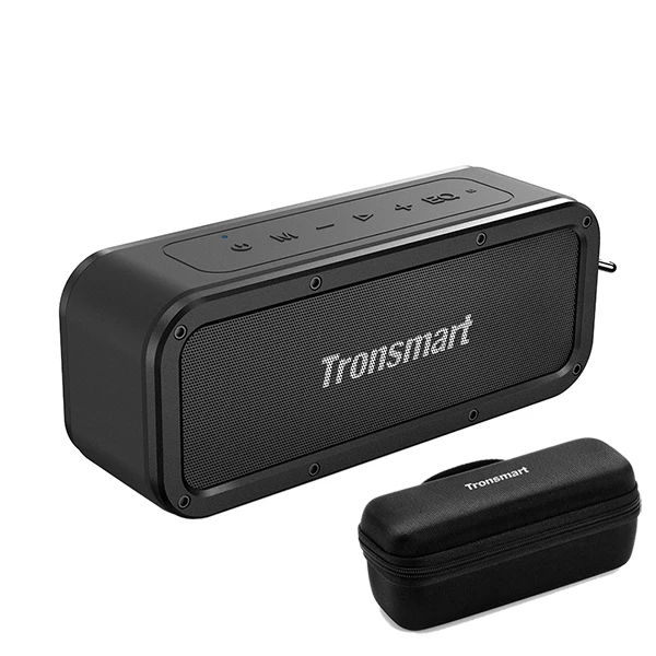 with case Tronsmart Force Bluetooth 5,0 динамик 40 Вт портативный динамик IPX7 водонепроницаемый TWS динамик s 15H время воспроизведения с сабвуфером, NFC телефон - Цвет: with case