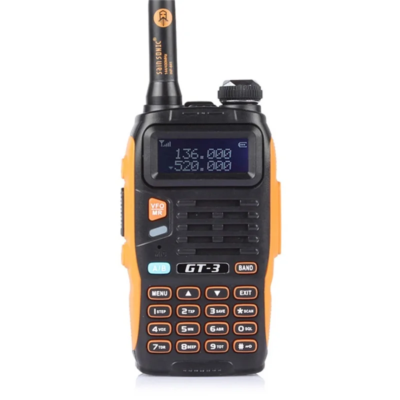 Baofeng GT-3 Mark II VHF/UHF 136-174/400-520 МГц двухдиапазонный FM Ham двухсторонняя рация с usb-кабелем для программирования