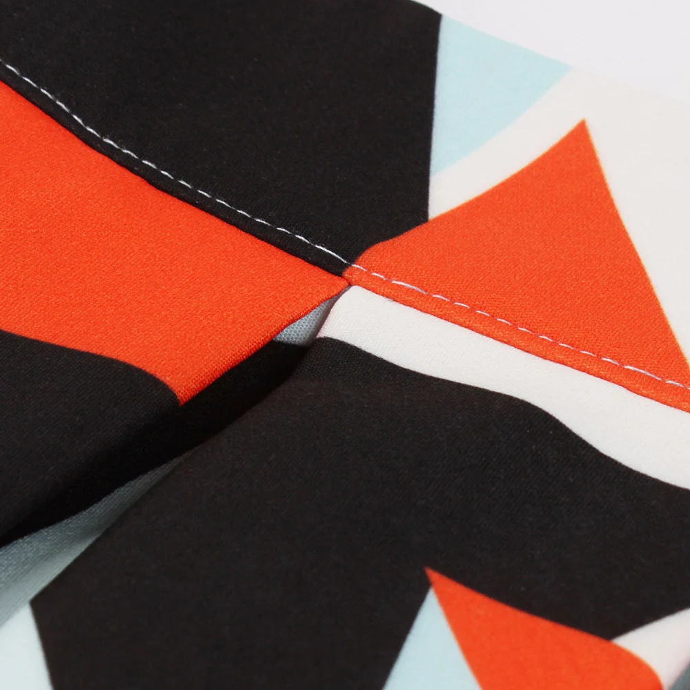 Женская винтажная юбка в стиле ретро с геометрическим принтом высокой талией а