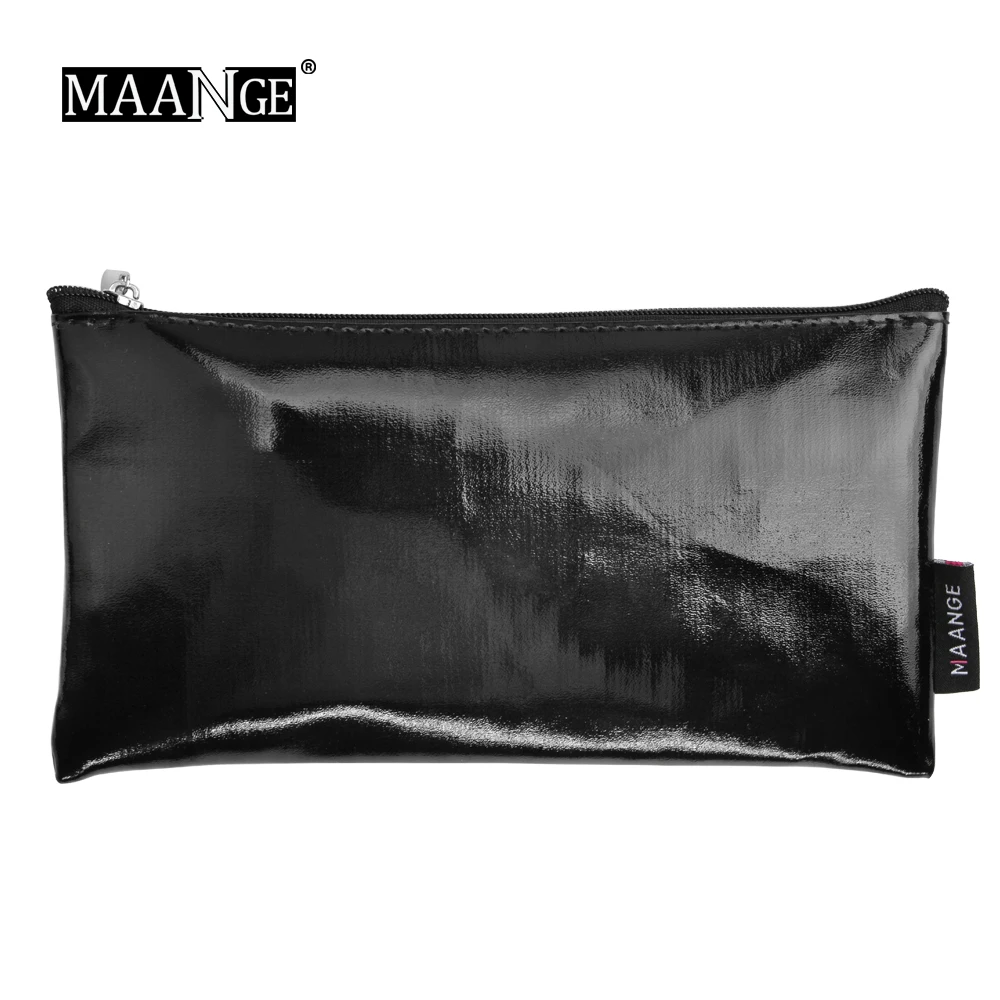 black MAANGE, 1 шт., чехол для кистей для макияжа, пустой портативный держатель, органайзер, карман, косметическая кисть, косметичка, инструменты для макияжа, кисть, держатель - Handle Color: black