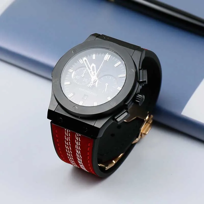 Leather Rubber Men's Watchband for HUBLOT Hengbao Fusion Series 25mmx 19mm Multicolor Comfortable Women's Watch Accessories |