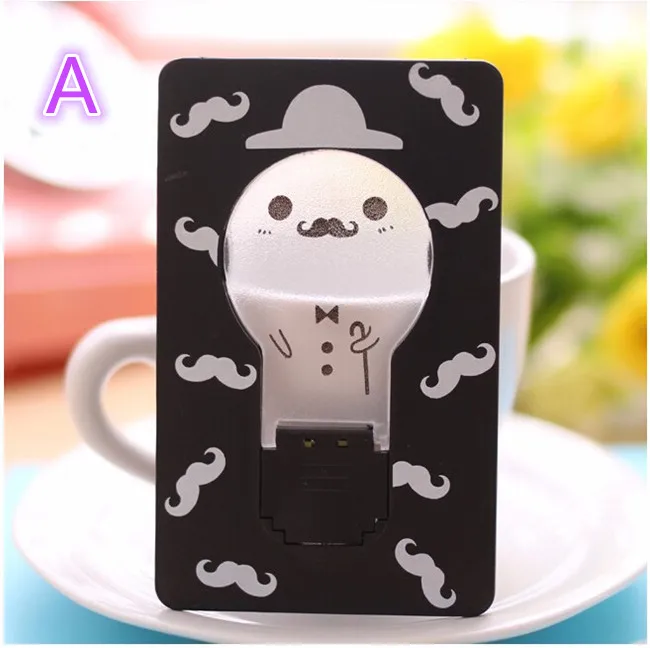 1 шт. Портативный светодиодный карта карманный свет кошелек Размеры лампа мини