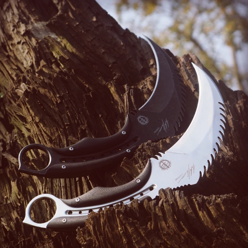 HS инструменты Военный нож Karambit с фиксированным лезвием, тактический нож для выживания с ножом Kydex для охоты на открытом воздухе, кемпинга