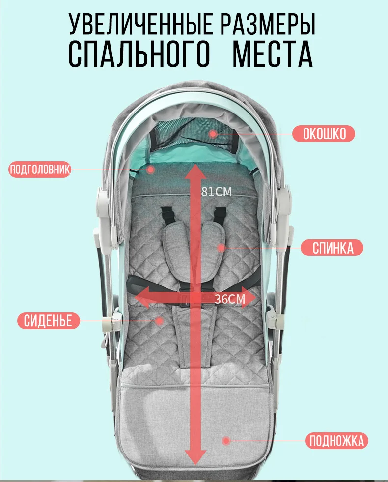Tianrui Детская коляска может сидеть и складывать коляску, чтобы носить русскую коляску