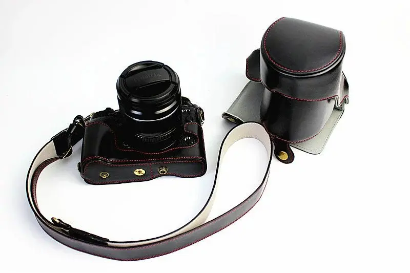 Чехол для фотоаппарата Fujifilm XT1 тонкий чехол с отверстием батареи и ремешком|leather