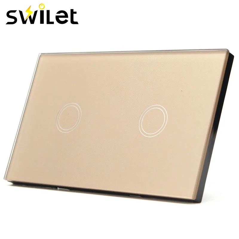 SWILET 120 тип двухсторонний сенсорный выключатель 110В 240В кристальная стеклянная