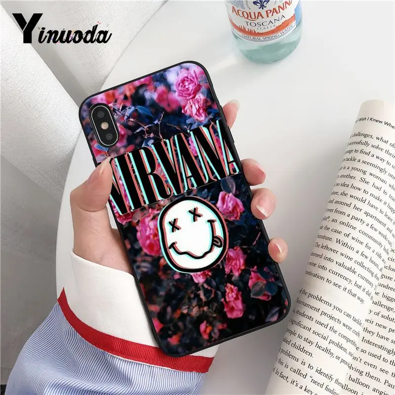 Yinuoda Nirvana Kurt Cobain черный мягкий чехол из ТПУ для iPhone X XS MAX 6 6s 7 7plus 8 8Plus 5 5S SE XR Fundas Capa |