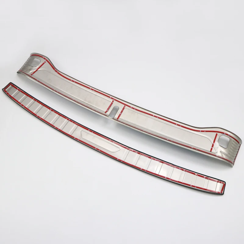 

Steel Car-Styling Inner & Outter Trunk Rear Bumper Protector Plate Guard Cover Trim 2PCS for BMW X3 G01 2018 Third Generation