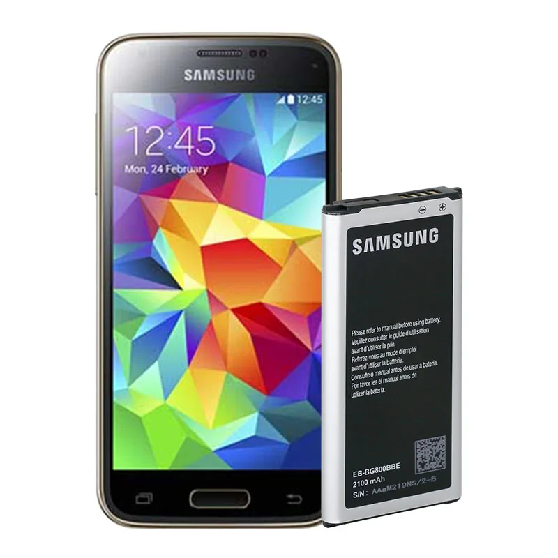Оригинальный Samsung S5 MINI аккумулятор для Galaxy Mini G800 G800F G800H G800A G800Y G800R EB BG800BBE 2100 мАч с