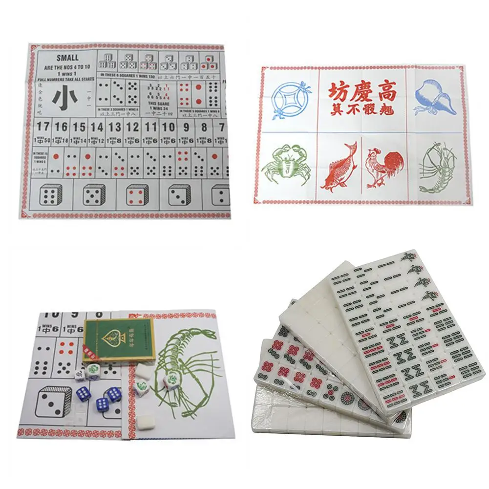 Игральные кости покерные игровые карты Набор для игры в маджонг 4 1 вечерние