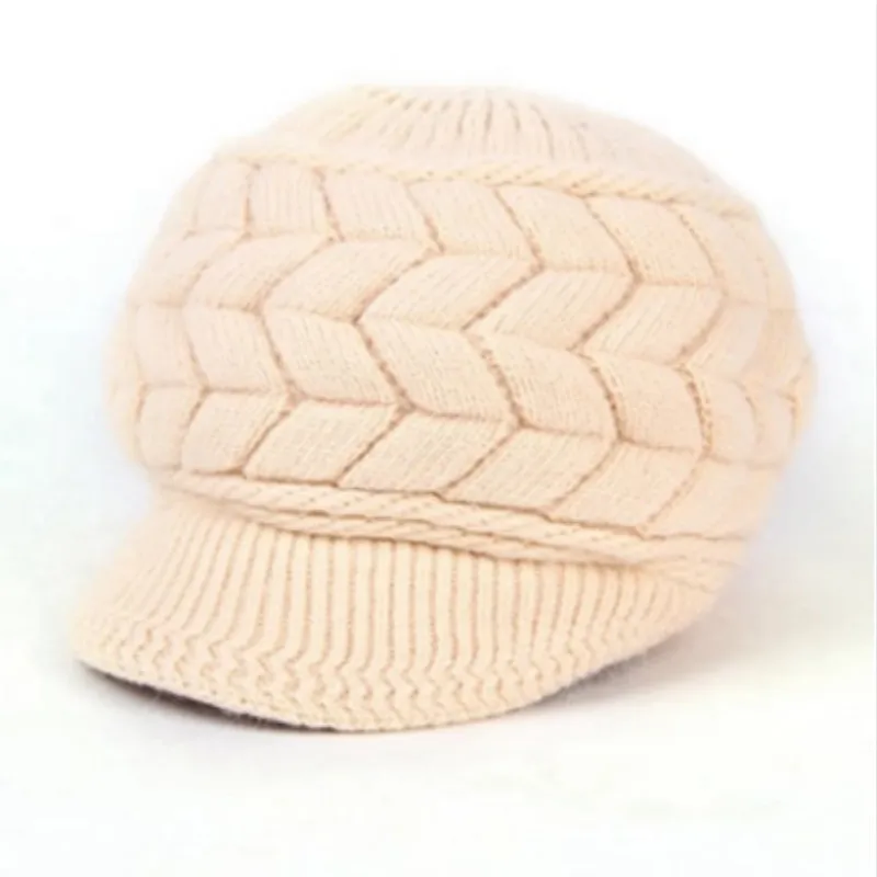Однотонная Вязаная Шерстяная женская шапка whatin shower Толстая теплая Snapback зимние