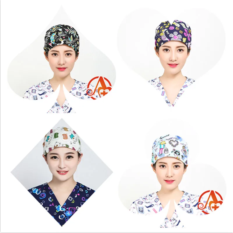 ALX Operating room hat oral hospital cosmetic doctors and Sage work цветная Кепка для химиотерапии|Мужская Skullies