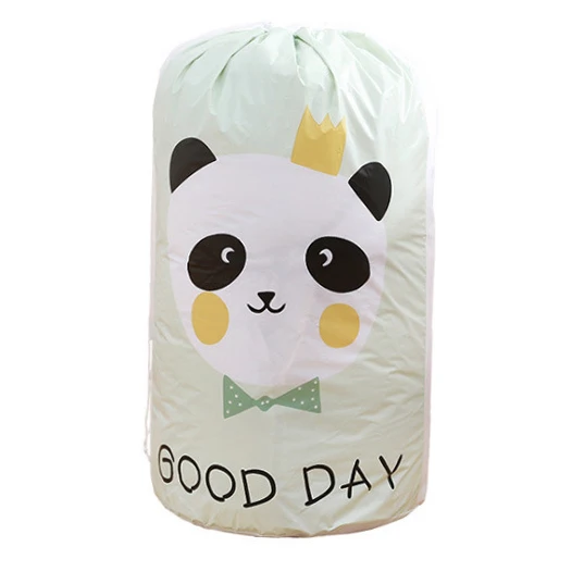 Panda PEVA Одеяло сумка для хранения Органайзер игрушечное Одеяло Подушка Одежда Упаковка Контейнер шкаф влагостойкий мешок на шнурке Экономия пространства - Цвет: Panda