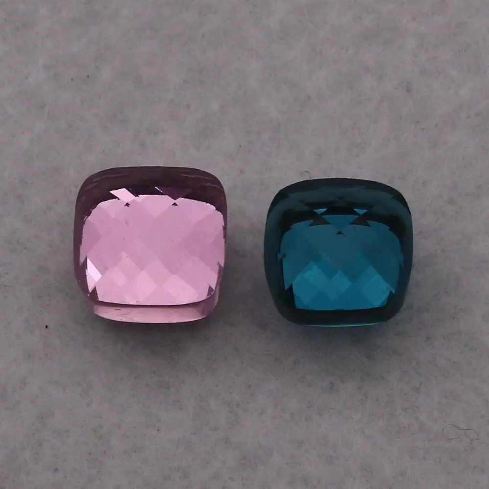 Pink Sky Blue JSBAO 7 сочетание двойное красивое стекло модное кольцо женское Золото Нержавеющая сталь Розовое Фиолетовое Стекло кольцо для женщин ювелирные изделия - Цвет основного камня: Pink Sky Blue