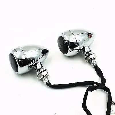 

Хромированные СВЕТОДИОДНЫЕ Сигналы поворота для Harley Honda Kawasaki Suzuki Yamaha Dyna Sporster XL 883 1200 Springer BOB