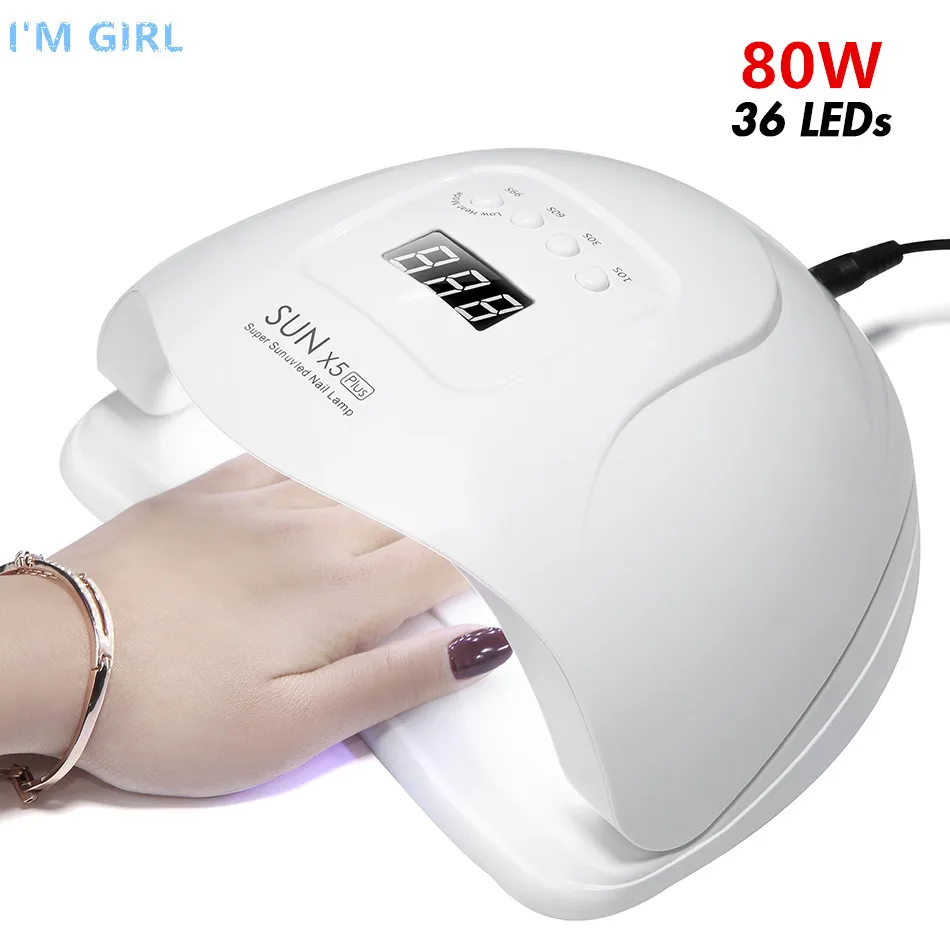 I'M GIRL 80W SUN X5 Plus Сушилка для ногтей Dryer36 светодиодный светильник УФ отверждения