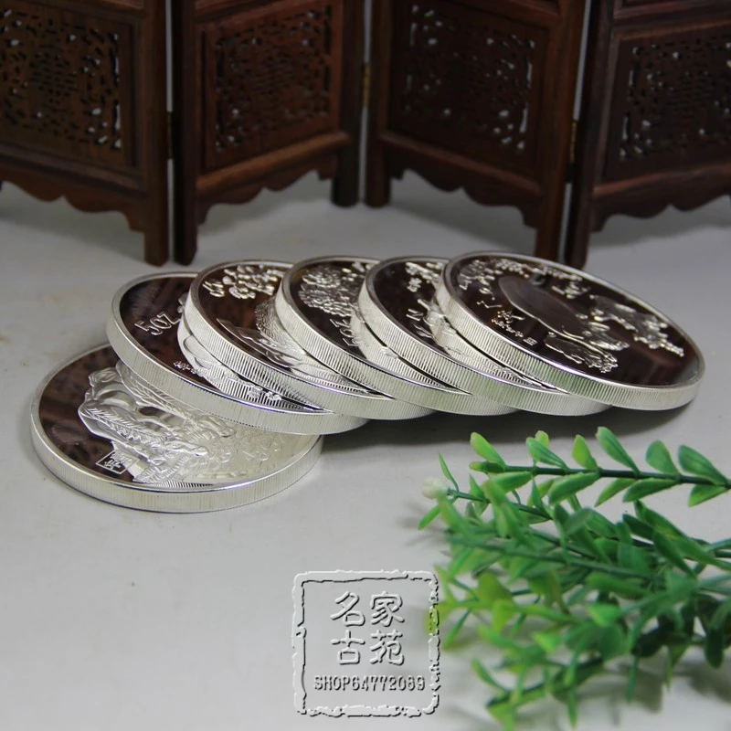 5 унций мышь Посеребренная монета с герметипосылка кой Бесплатная доставка | Дом