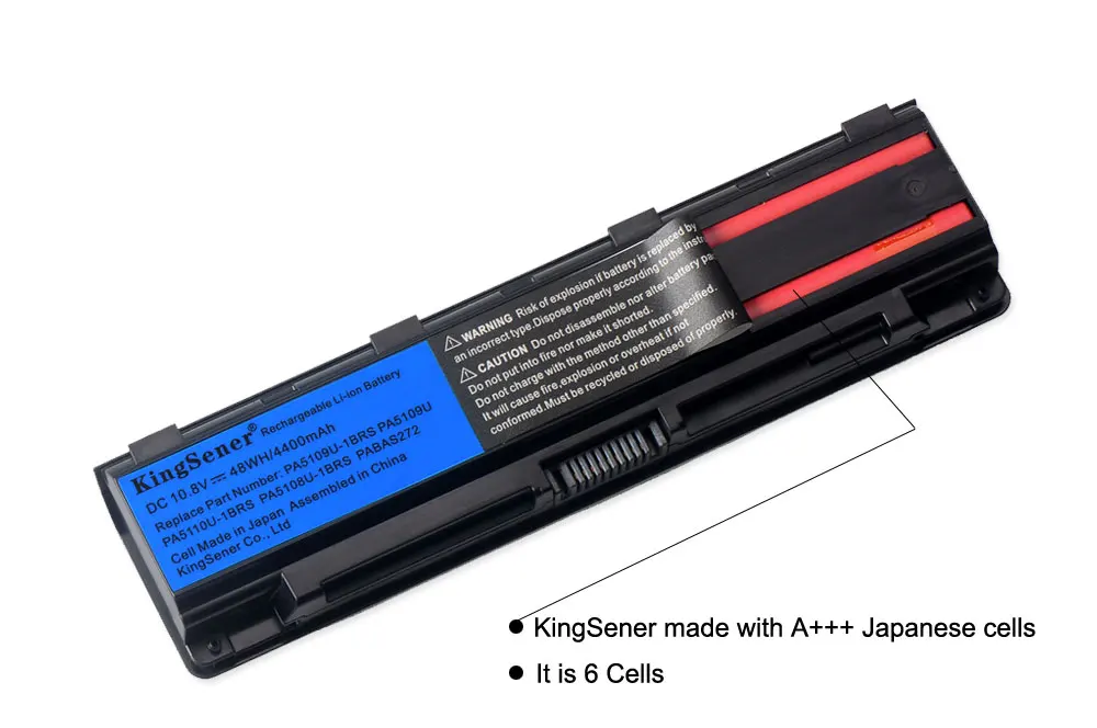 KingSener японский сотовый PA5109U PA5109U-1BRS Батарея для Toshiba C40 C45 C50 C50D C55 C55D C55DT C55T C70 C75DT PA5110U PABAS272