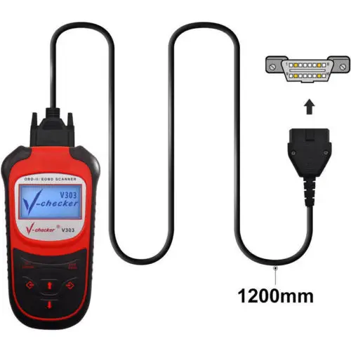 V checker V303 EOBD OBD2 сканер неисправности двигателя автомобиля|Детали и аксессуары для