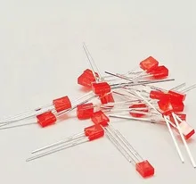 100 шт 2x5x7 прямоугольный Тип светодиодов красный цвет Рассеянный светодиод s |