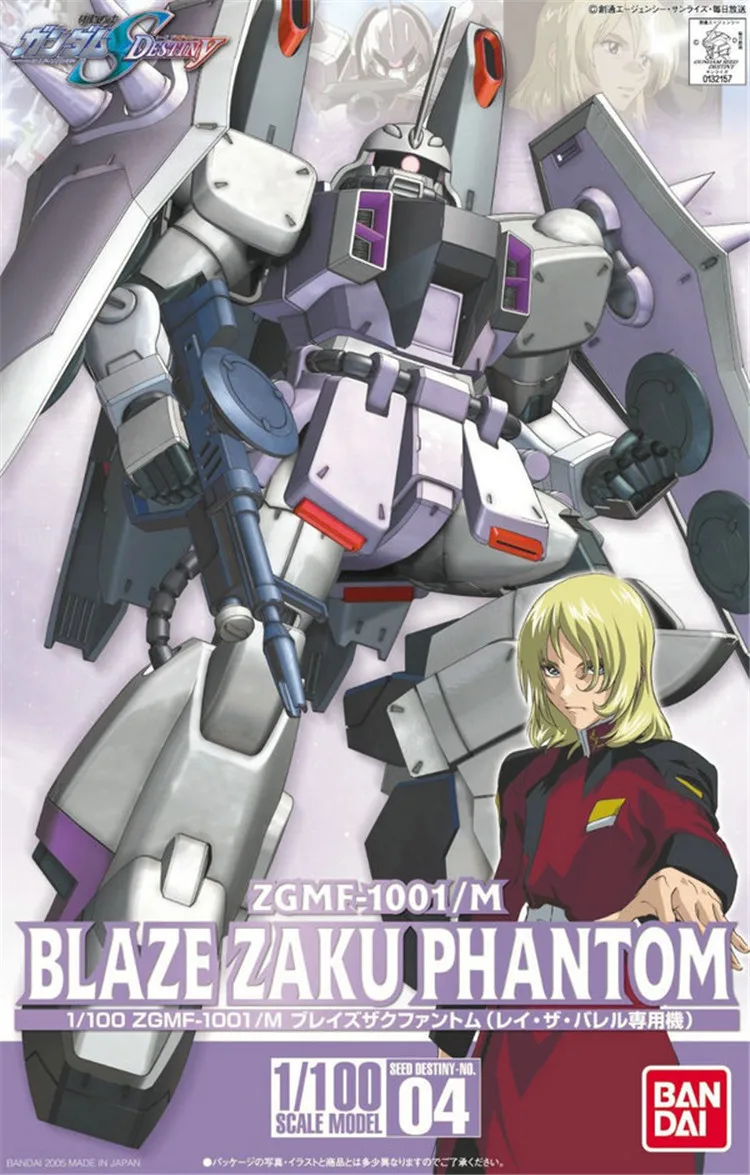 Bandai Gundam 1/100 вспыш и чудо-ZAKU PHANTOM Рей ZA BURREL мобильный костюм сборки модель Наборы