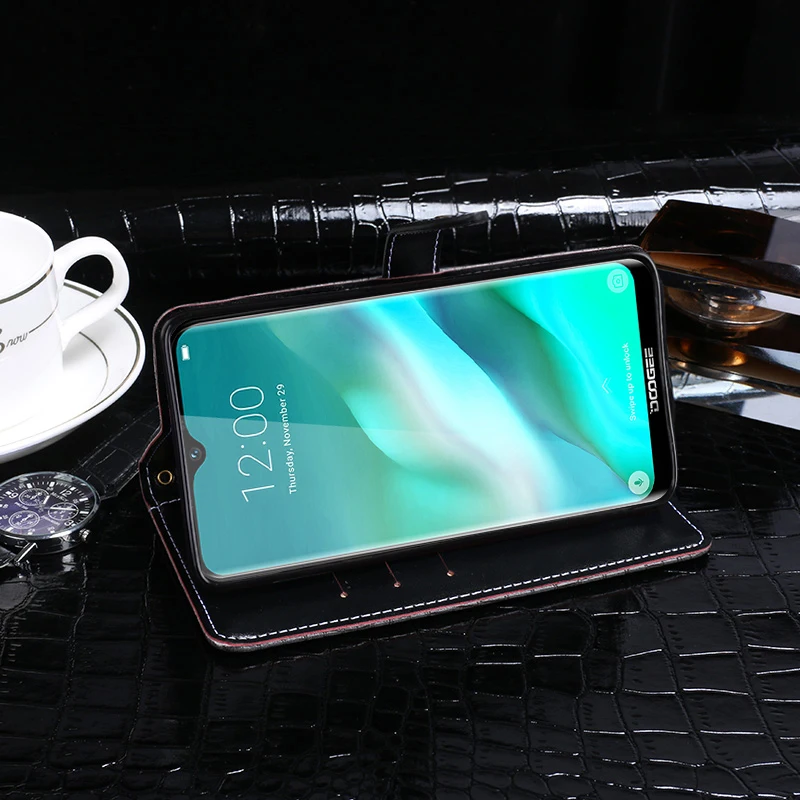 Роскошный кожаный чехол с крокодиловым Узором Для Doogee Y8 держателем для карт