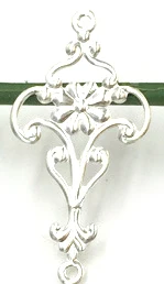 Silver Plated BoYuTe 100Pcs 15*28 мм филигрань металлический Соединитель с цветочным узором талисманы с 2 петли Diy ручной работы ювелирные аксессуары ‒ серёжки - Цвет: Silver Plated