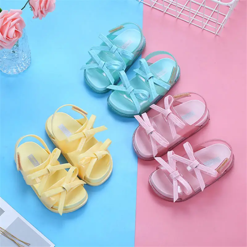 Mini Melissa/Новинка года; летняя прозрачная обувь для девочек и мальчиков; нескользящие пляжные сандалии для детей; обувь для малышей; мягкие сандалии; сандалии для девочек; обувь на плоской подошве