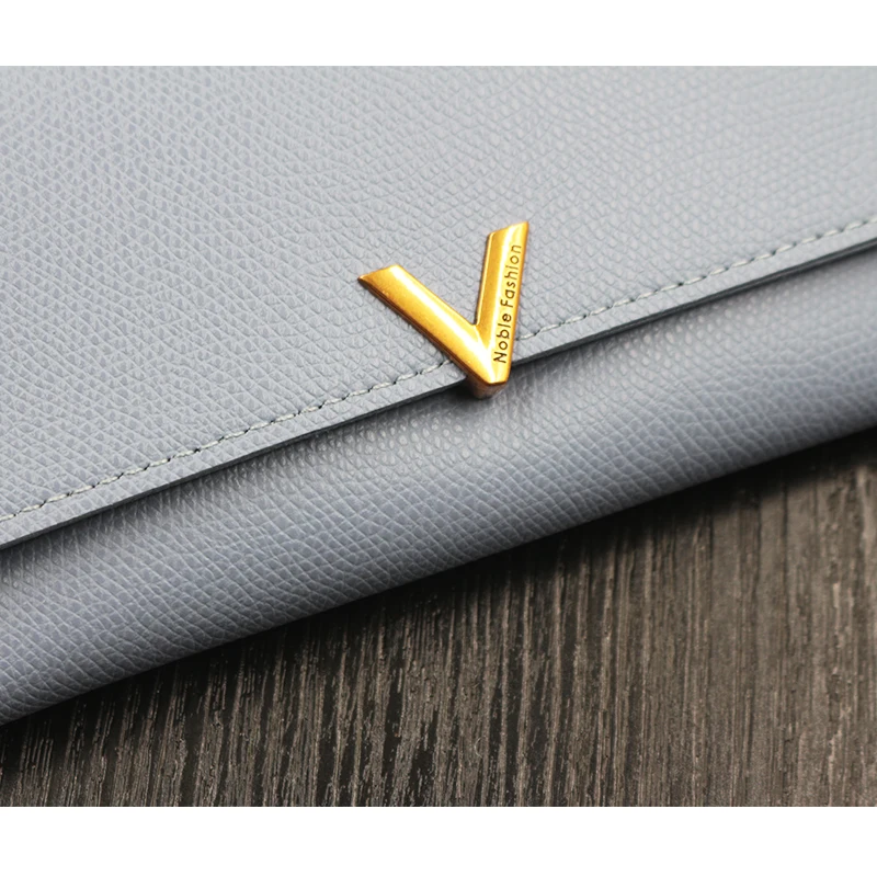 LAUWOO новые женские простые кожаные бумажник леди портативный