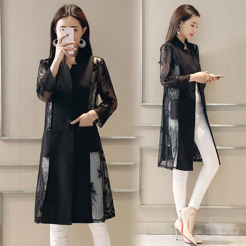 Шифон Солнцезащитный крем летнее пальто для женщин Windswear пальто для женщин Casaco Feminino Sobretudo ветровки женские