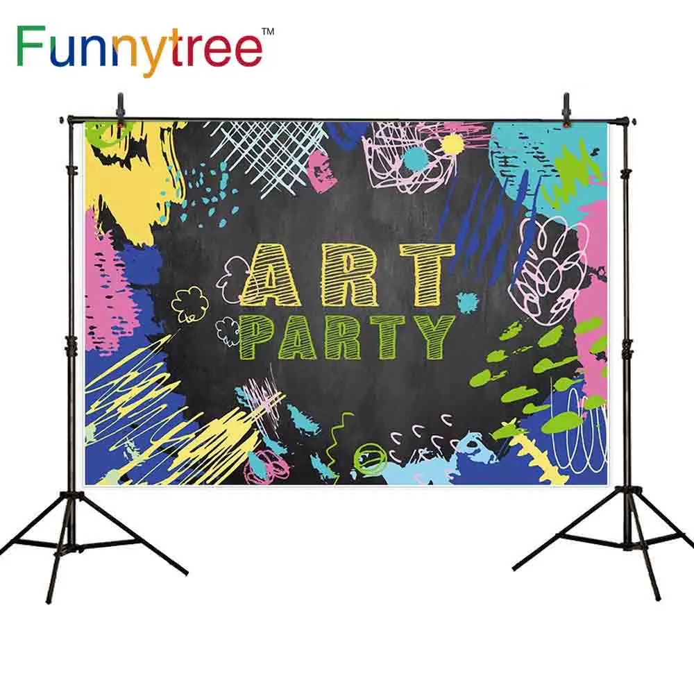 Фон для фотосъемки с изображением фаннидерева доски мела граффити Школьное