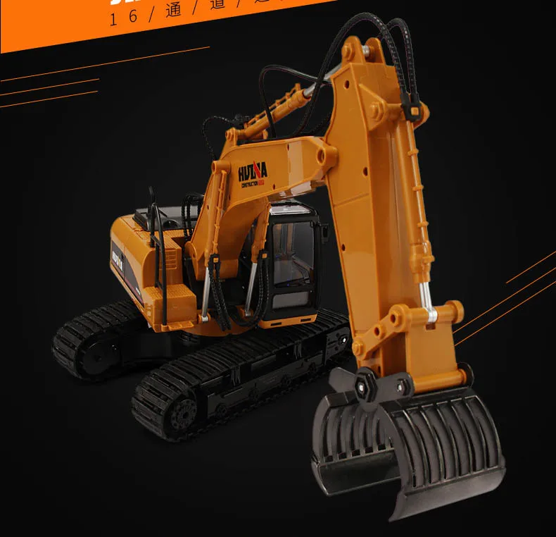 HuiNa 570 RC Автомобиль 2,4G 1/12 RC экскаватор 16 каналов металлическая зарядка радиоуправляемая модель автомобиля, игрушки захватывающая машина Авто демонстрационные машины