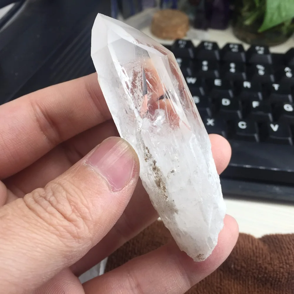 Today's Promotional Price 64g Natural Skeleton Quartz Crystal Stone Healing Minerals Wand Specimen #BH1058 | Дом и сад