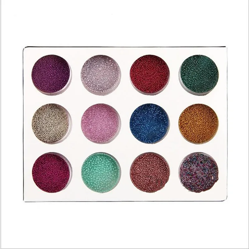 0 2 мм Мини Маленькие бусины из нержавеющей стали для дизайна ногтей пистолет 12