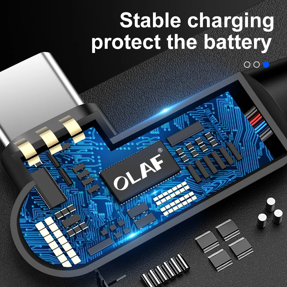 Кабель OLAF 1m 2m type C для быстрой зарядки на 90 градусов, кабель usb c type-c для передачи данных, кабель usb-c для samsung S8 S9 S10 type C, кабель usb