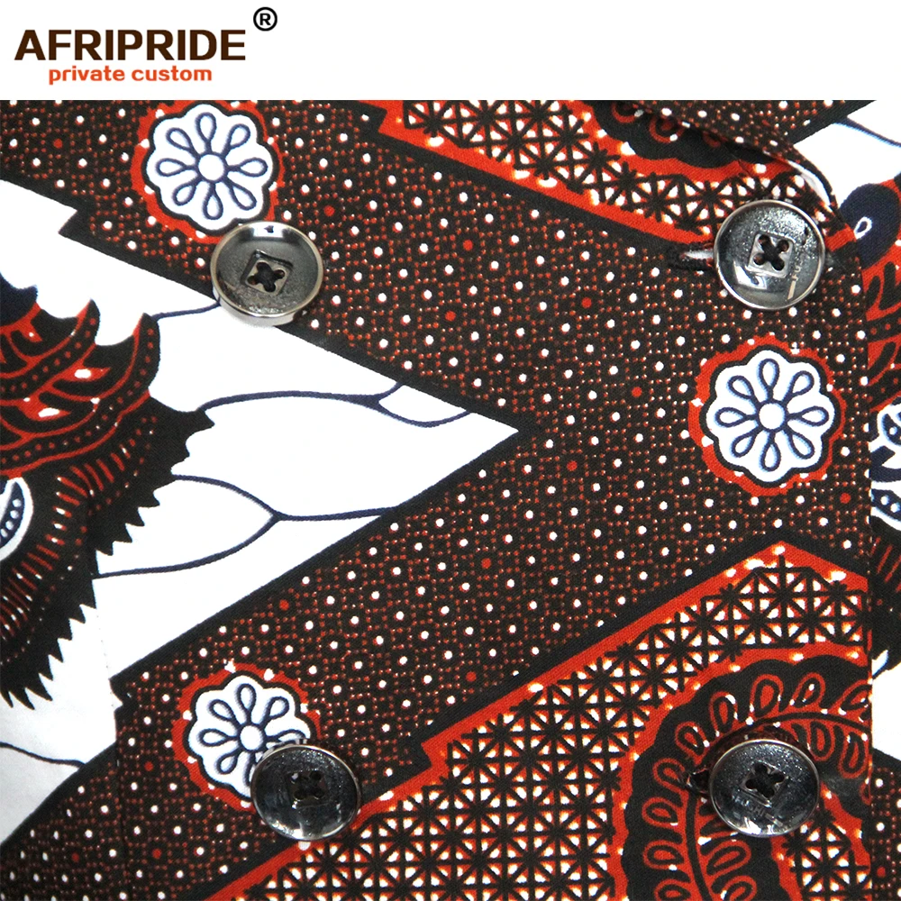 Африканские платья для женщин AFRIPRIDE Дашики Базен riche Анкара принт Чистый хлопок платье индивидуальный заказ v-образным вырезом S1825083
