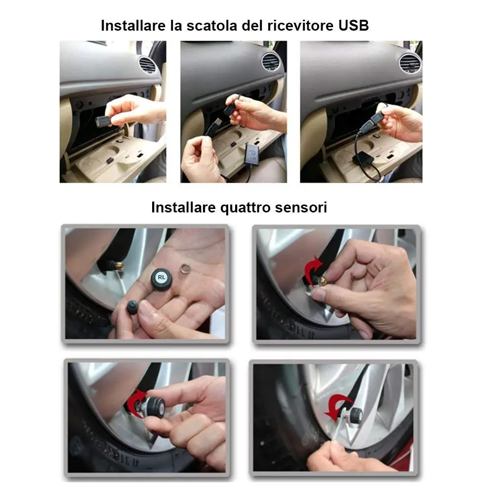 ATOTO A6/A6Y Models USB TPMS System AC-UTP1 for Tire Pressure Monitoring Sensors image 2