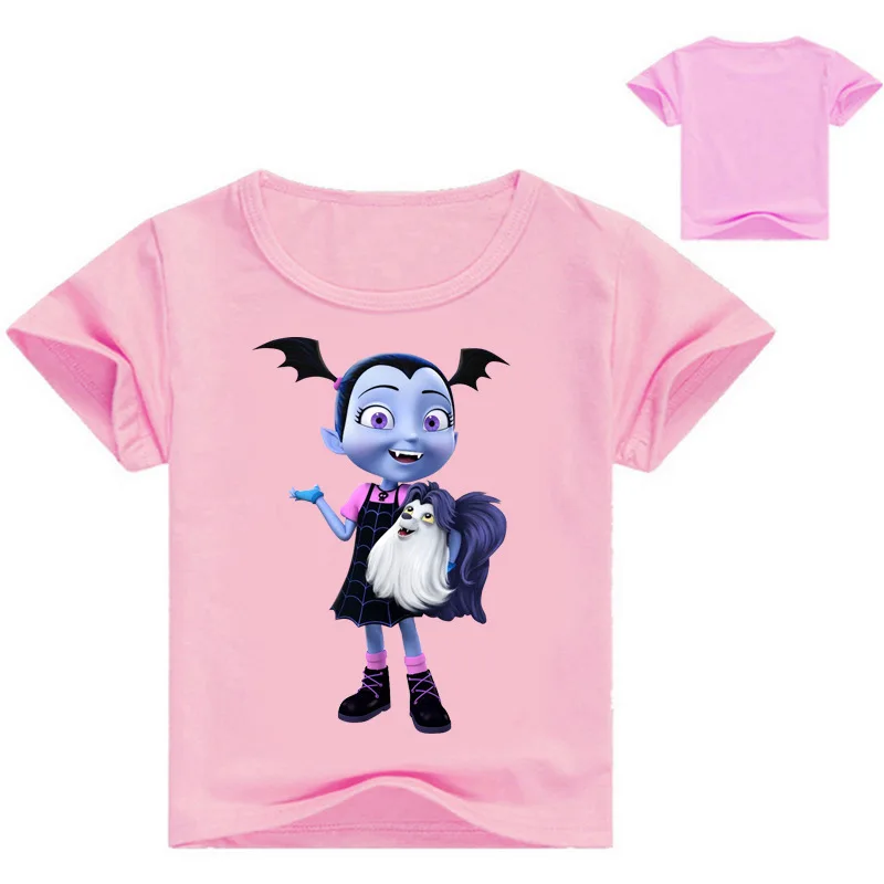 Футболка Vampirina для детей от 2 до 16 лет летняя одежда для девочек футболка для мальчиков-подростков детская повседневная одежда с короткими рукавами футболка для малышей Nova