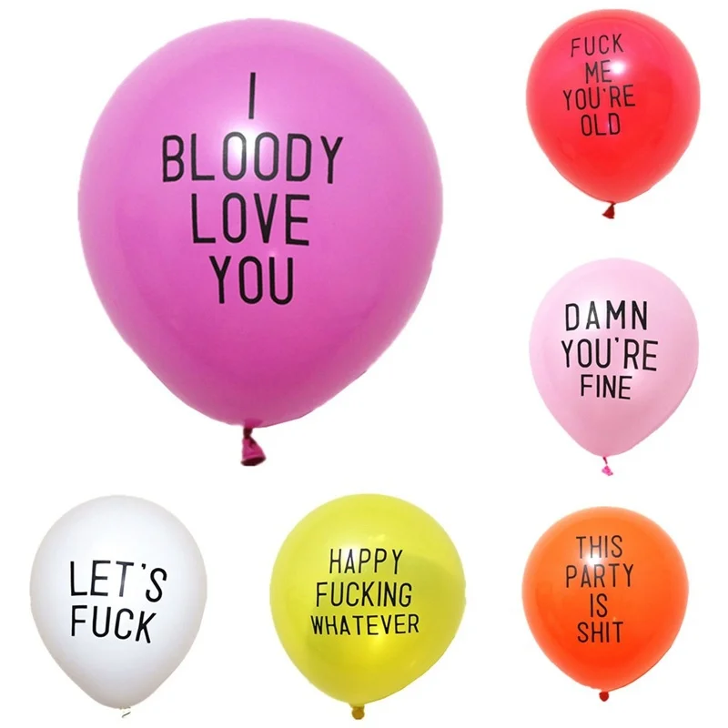 Zheyike 20 штук 10 дюймов латексные злоупотребления смешной грубый крутой воздушные