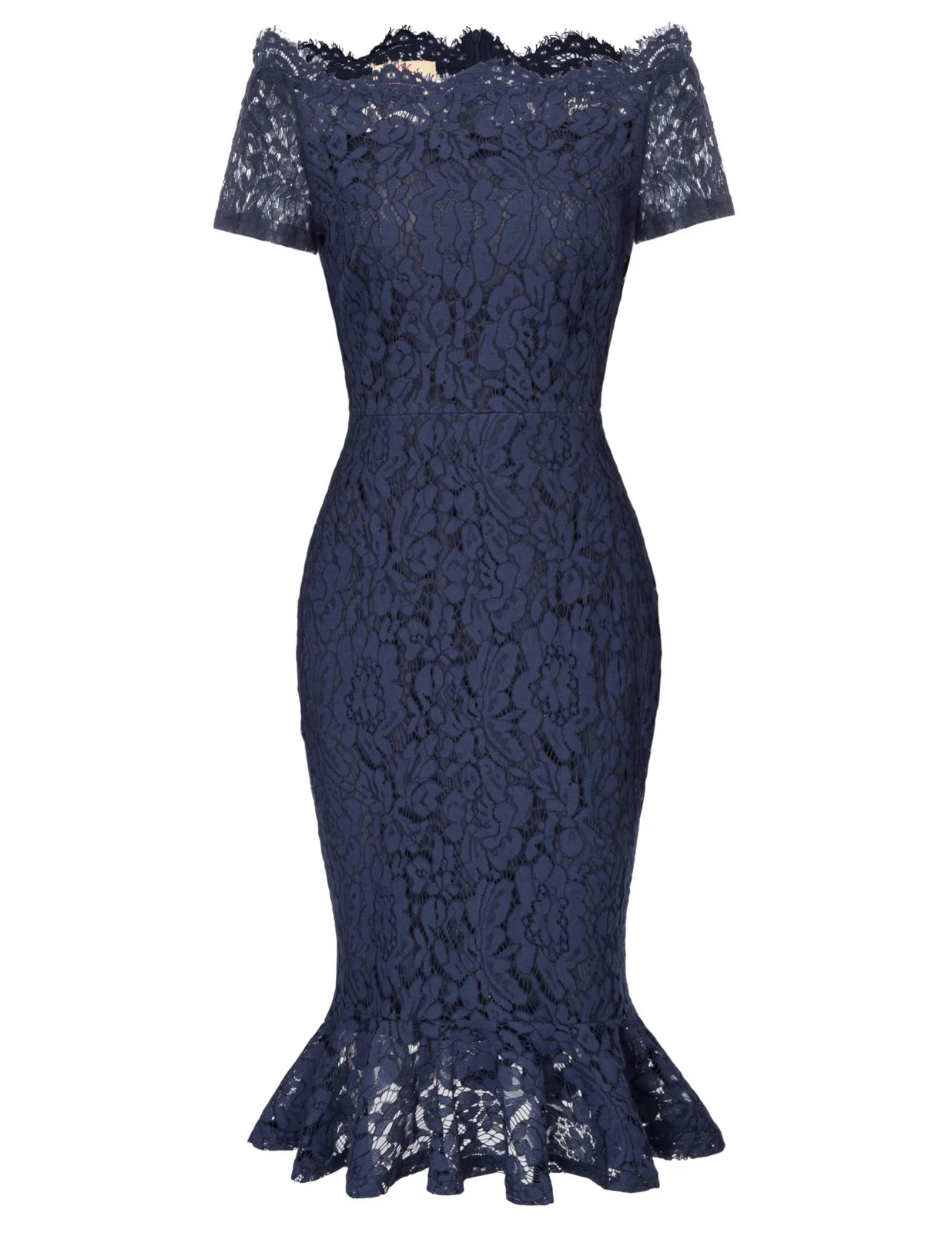 Вечернее платье для вечеринки с открытыми плечами Кружева винно красный