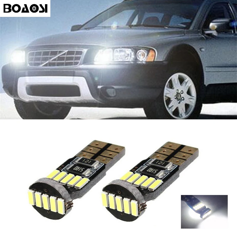 BOAOSI 2x T10 W5W 4014 CANBUS светодиодные лампы для парковки габаритные Volvo S60L S80L XC90 S60 C70 V60 V50